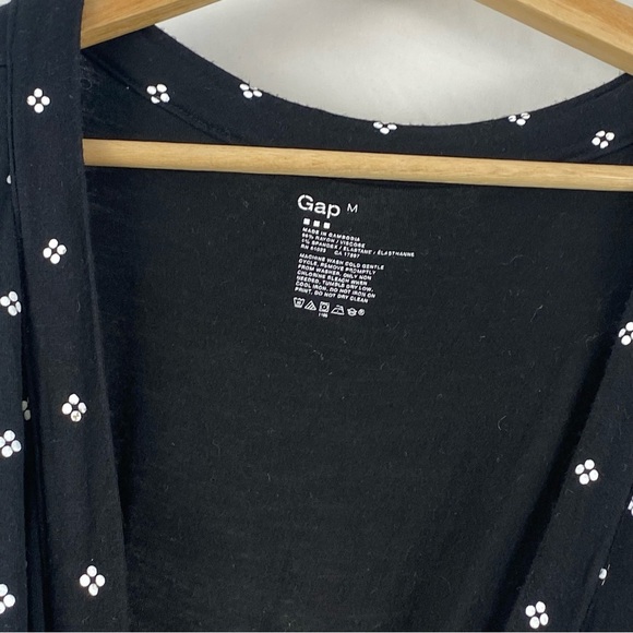 Gap Women’s Maternity Wrap Polka Dot Black Dress Size Medium - Picture 6 of 16